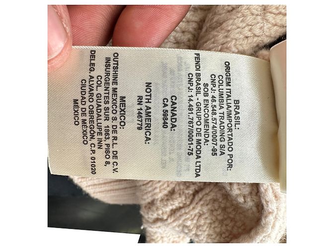 Fendi Color-Block Rollkragenpullover aus beiger Wolle - Ansicht 11