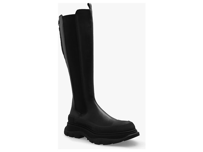 Alexander Mcqueen Botas altas de cuero - vista 4