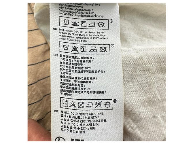 Chaleco a rayas Maje Vilatex en algodón beige - vista 9