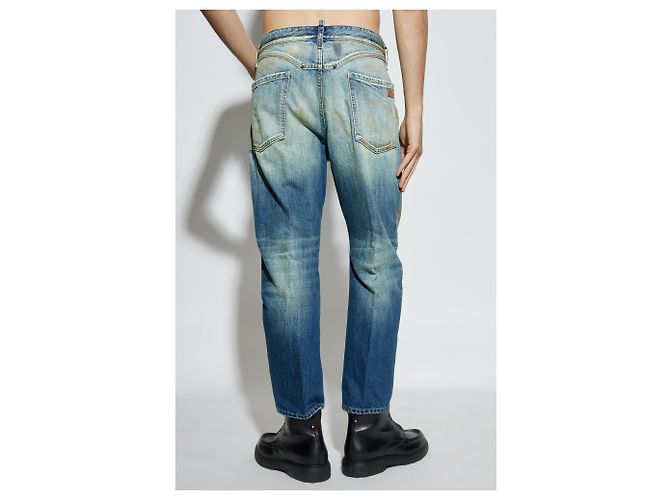 Jeans Big Brother Dsquared2 Fit Carrot Blu Cotone - vista 4
