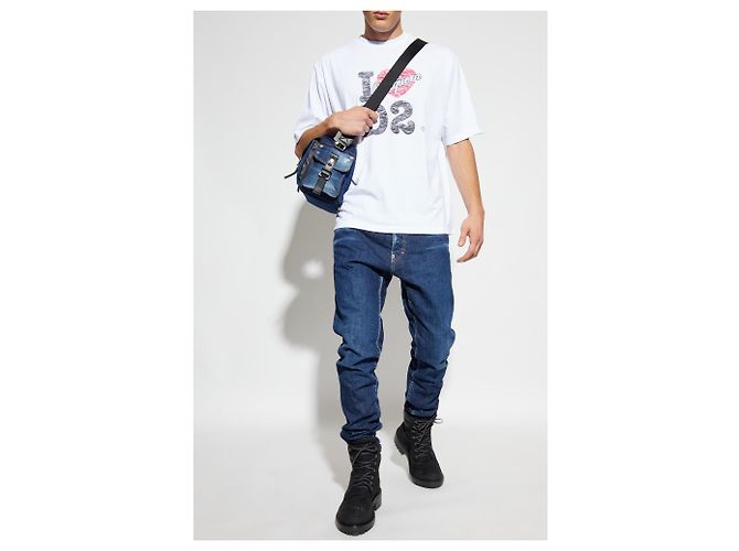 T-shirt in cotone bianca Dsquared2 X Vaquera - vista 2