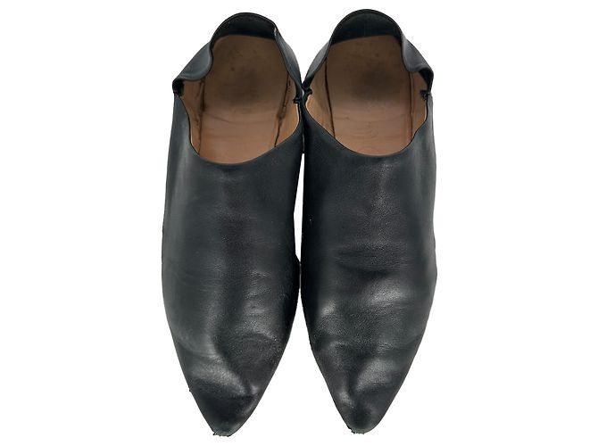 Acne Studios Babouche Slipper aus schwarzem Leder - Ansicht 4