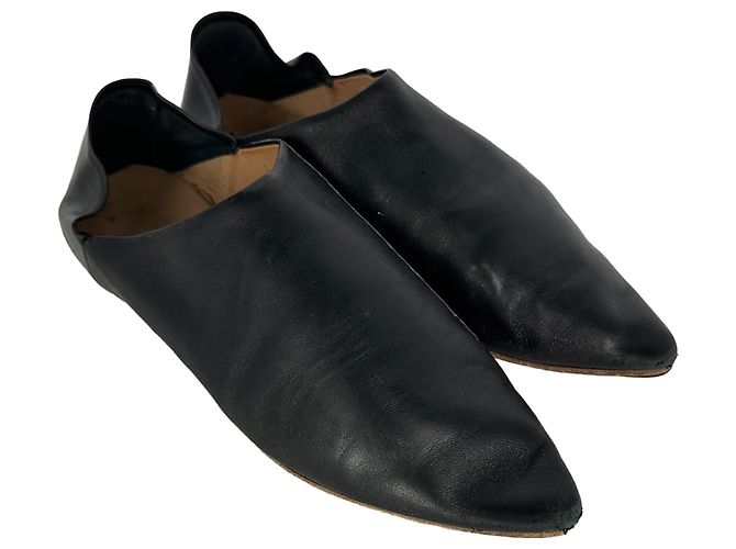 Acne Studios Babouche Slipper aus schwarzem Leder - Ansicht 5