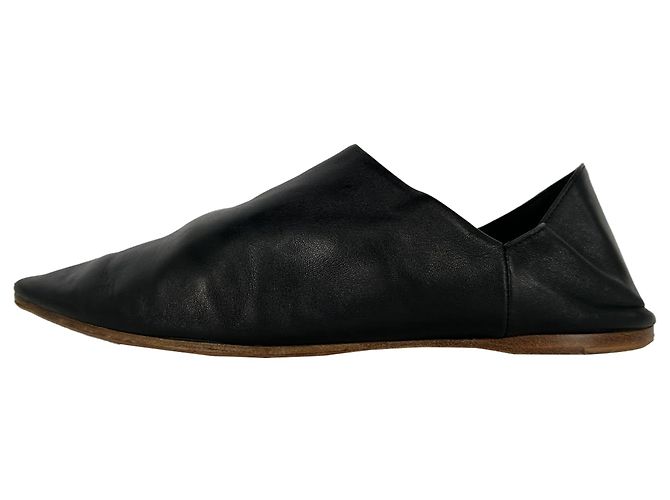 Acne Studios Babouche Slipper aus schwarzem Leder - Ansicht 7
