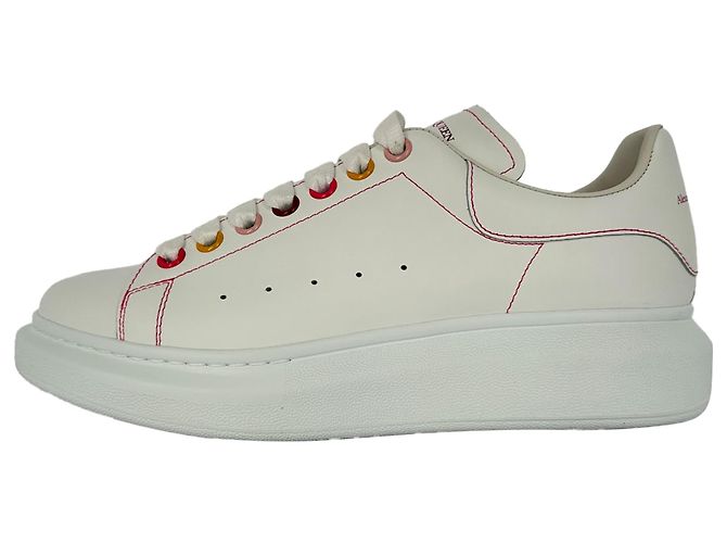 Sneakers Oversized Alexander Mcqueen in pelle bianca - vista 14