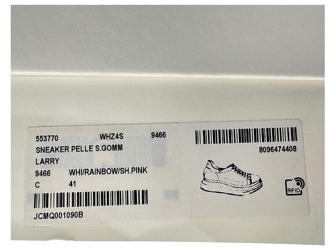 Sneakers Oversized Alexander Mcqueen in pelle bianca - vista 4