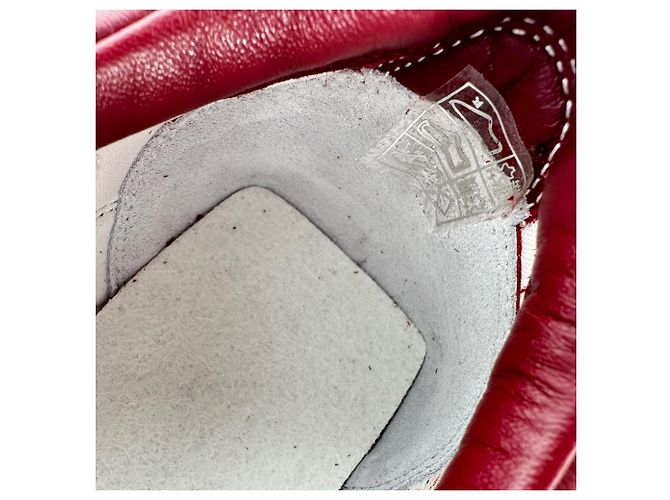 Baskets Loewe Flow Runner en daim bordeaux - vue 7