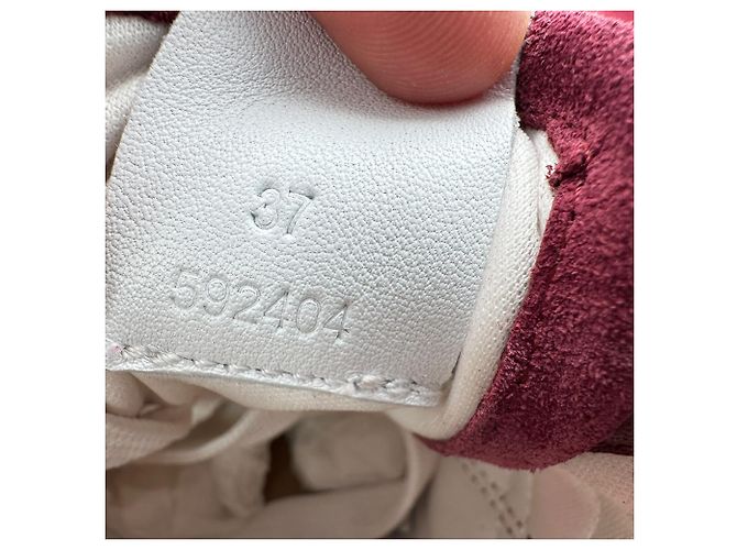 Baskets Loewe Flow Runner en daim bordeaux - vue 8