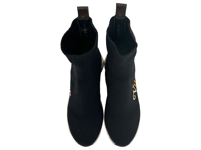 Sneakers Aftergame Louis Vuitton in nylon nero - vista 4