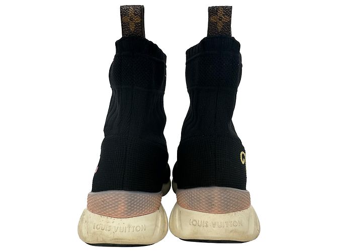 Sneakers Aftergame Louis Vuitton in nylon nero - vista 5