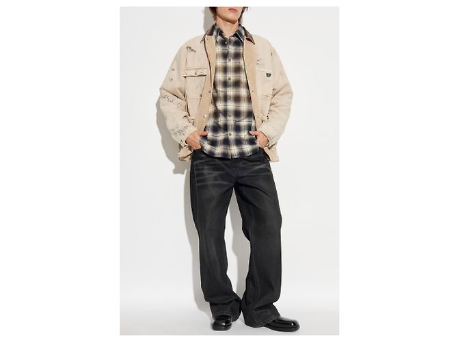 Autre Marque MISBHV Oversized Baumwolljacke Beige - Ansicht 2