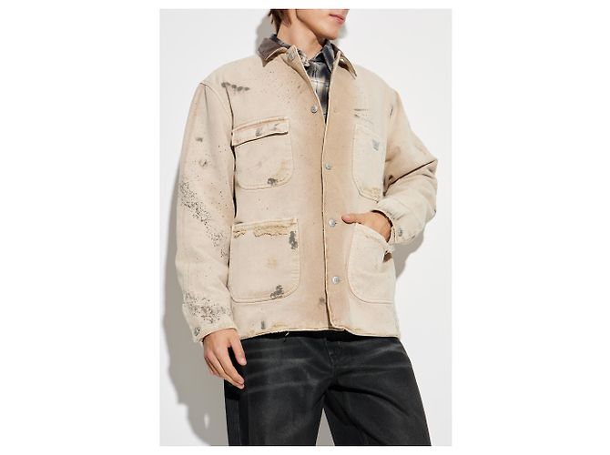 Autre Marque MISBHV Oversized Baumwolljacke Beige - Ansicht 3