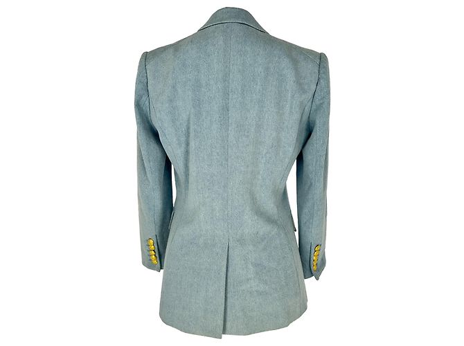 Blazer de denim cruzado Veronica Beard en algodón azul - vista 3