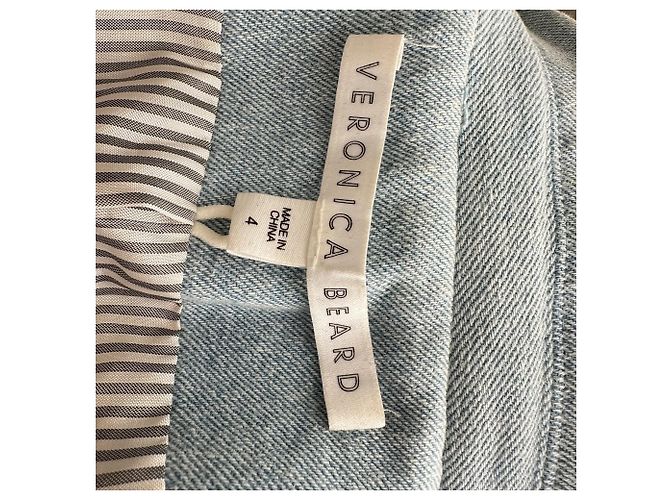 Blazer de denim cruzado Veronica Beard en algodón azul - vista 4