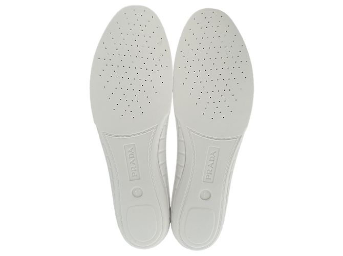 Sneakers basse Prada Logo in pelle bianca - vista 7