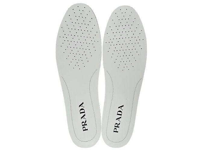 Sneakers basse Prada Logo in pelle bianca - vista 9