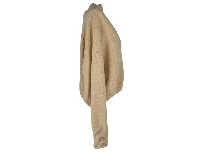 Maison Martin Margiela Maison Margiela Cold Shoulder Pullover aus beiger Wolle - Ansicht 2
