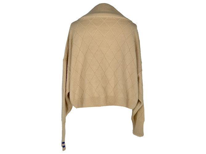 Maison Martin Margiela Maison Margiela Cold Shoulder Pullover aus beiger Wolle - Ansicht 3