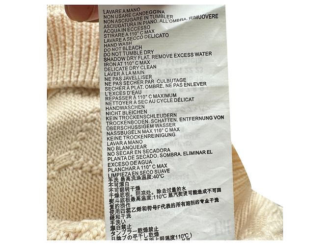 Maison Martin Margiela Maison Margiela Cold Shoulder Pullover aus beiger Wolle - Ansicht 5