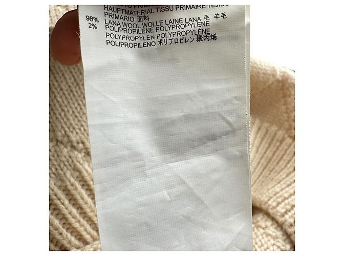 Maison Martin Margiela Maison Margiela Cold Shoulder Pullover aus beiger Wolle - Ansicht 7