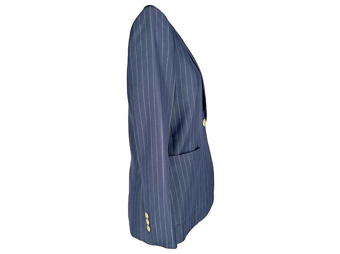 Sandro Huguita Einreihiger Blazer aus blauer Viskose - Ansicht 2