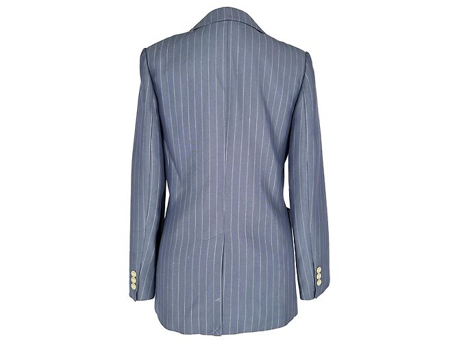 Sandro Huguita Einreihiger Blazer aus blauer Viskose - Ansicht 3