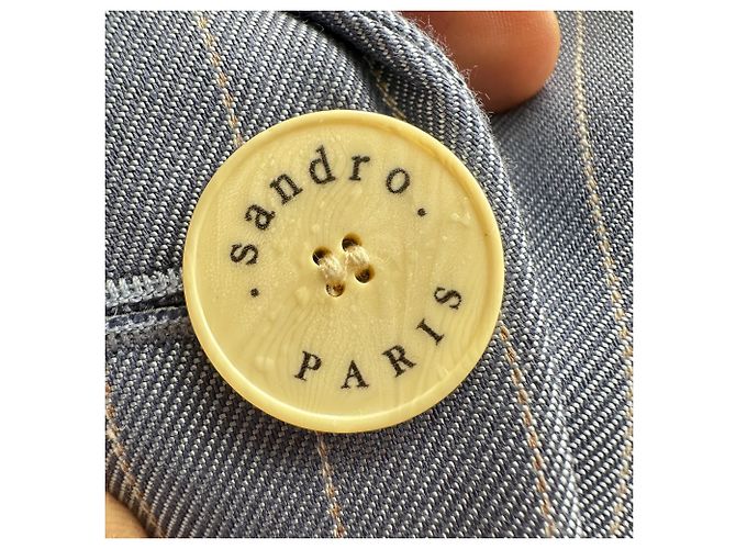 Sandro Huguita Einreihiger Blazer aus blauer Viskose - Ansicht 8