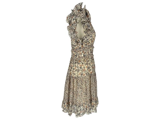 Mini abito con volant Ivy Ulla Johnson in seta multicolore - vista 2