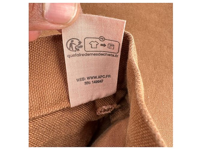 Apc Vaqueros A.P.C. Aaron Straight-Leg en algodón marrón - vista 7