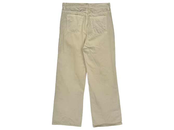 Vaqueros Jordan Wide Leg Khaite en algodón blanco - vista 2