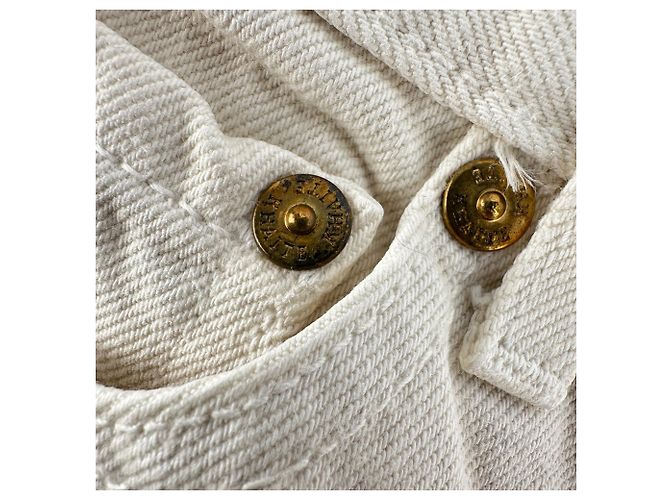 Vaqueros Jordan Wide Leg Khaite en algodón blanco - vista 4