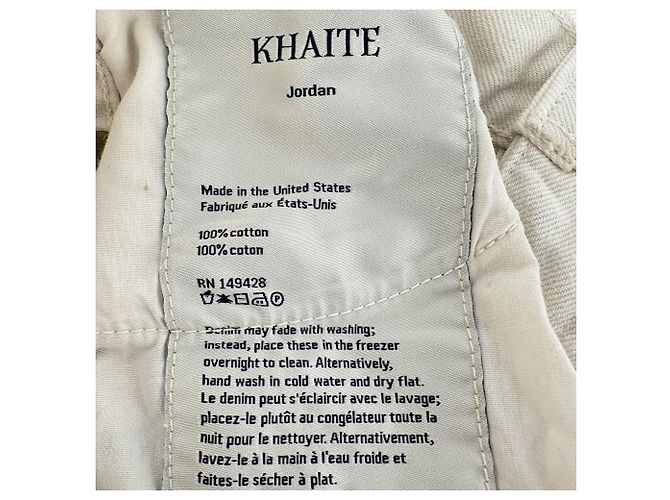 Vaqueros Jordan Wide Leg Khaite en algodón blanco - vista 7
