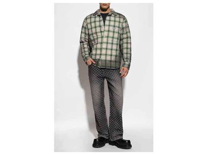 Autre Marque Camicia trapuntata a quadri MISBHV beige - vista 2