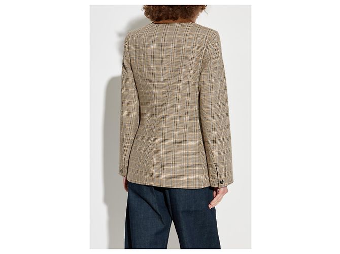 Blazer Rag & Bone de lana con estampado glen check beige y marrón - vista 4