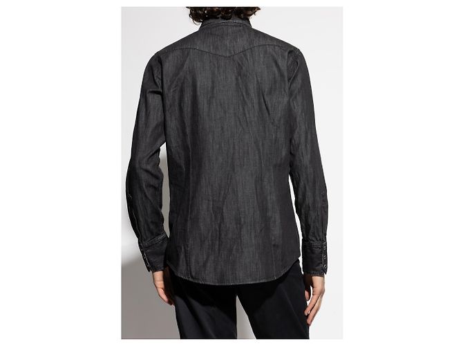 Camicia in denim nera Dsquared2 - vista 4