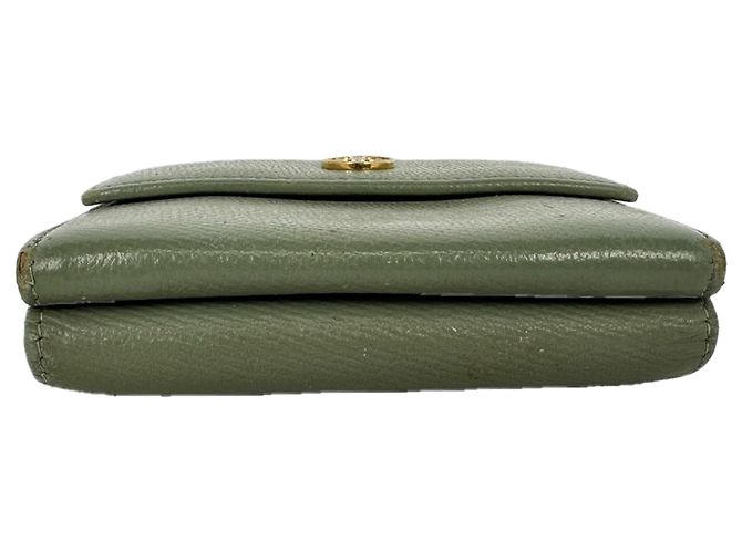 Chanel Tri-Fold Compact Wallet in Olive Leather - view 3