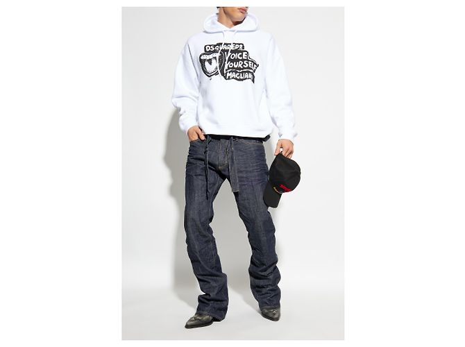 Dsquared2 X MAGLIANO Hoodie aus weißer Baumwolle - Ansicht 2