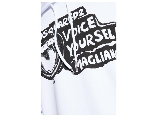 Dsquared2 X MAGLIANO Hoodie aus weißer Baumwolle - Ansicht 5