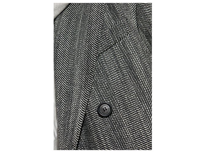 Dsquared2 Grey Wool Double Breasted Coat - view 5
