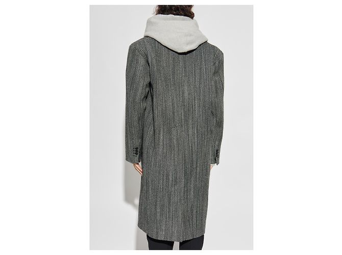 Dsquared2 Grey Wool Double Breasted Coat - view 4
