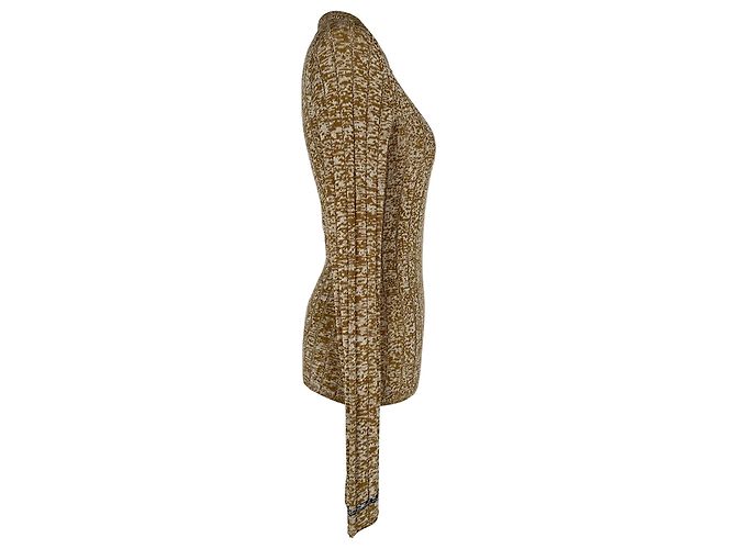 Joseph Strickpullover mit Kragen aus brauner Viskose - Ansicht 2