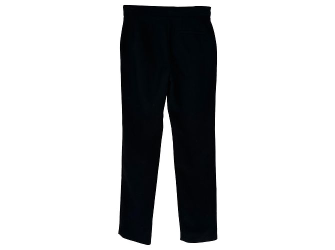 Maje gerade geschnittene Hose aus schwarzem Polyester - Ansicht 2