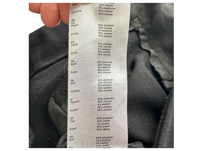 Maje gerade geschnittene Hose aus schwarzem Polyester - Ansicht 3