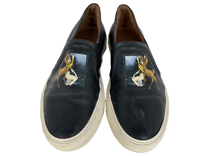 Sneakers Slip-On Givenchy x Disney Bambi in pelle nera - vista 3