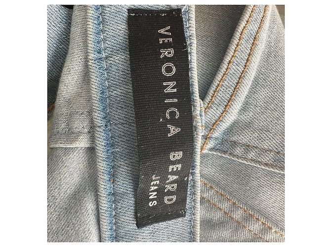 Jeans Veronica Beard Carly 11" Kick Flare en coton bleu clair - vue 8