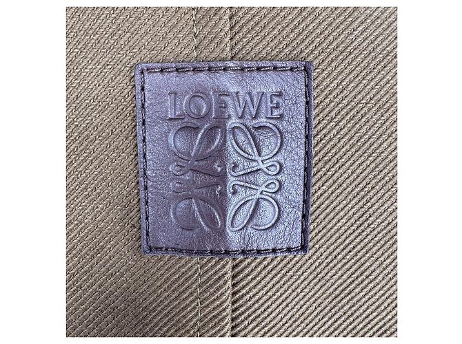 Giacca Utility Trapeze Loewe in cotone olive - vista 11