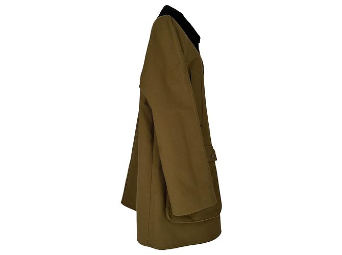Giacca Utility Trapeze Loewe in cotone olive - vista 12