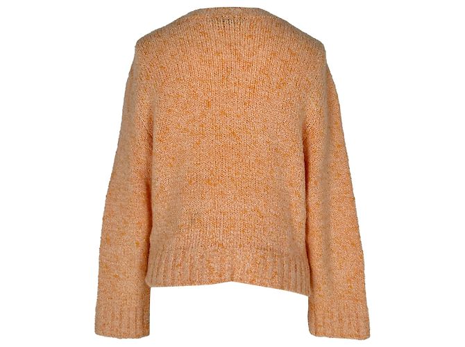 Maje Rundhals-Pullover aus orangefarbener Baumwolle - Ansicht 3