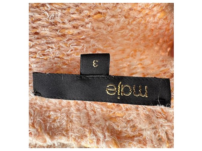Maje Rundhals-Pullover aus orangefarbener Baumwolle - Ansicht 4
