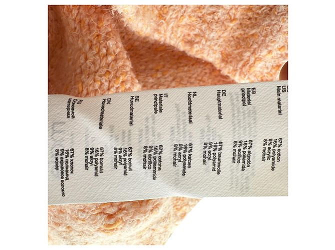 Maje Rundhals-Pullover aus orangefarbener Baumwolle - Ansicht 6